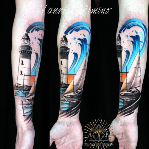 tatouage-bateau-phare-couleur-realiste-aquarelle