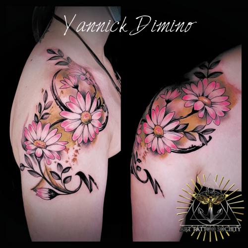 tatouage-fleur-marguerite-aquarelle