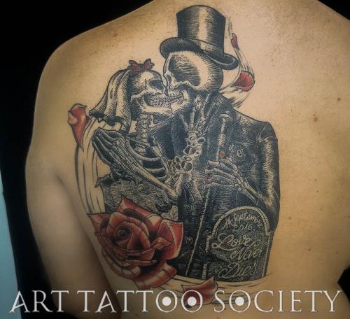 tatouage-squelettes-amoureux-gravure